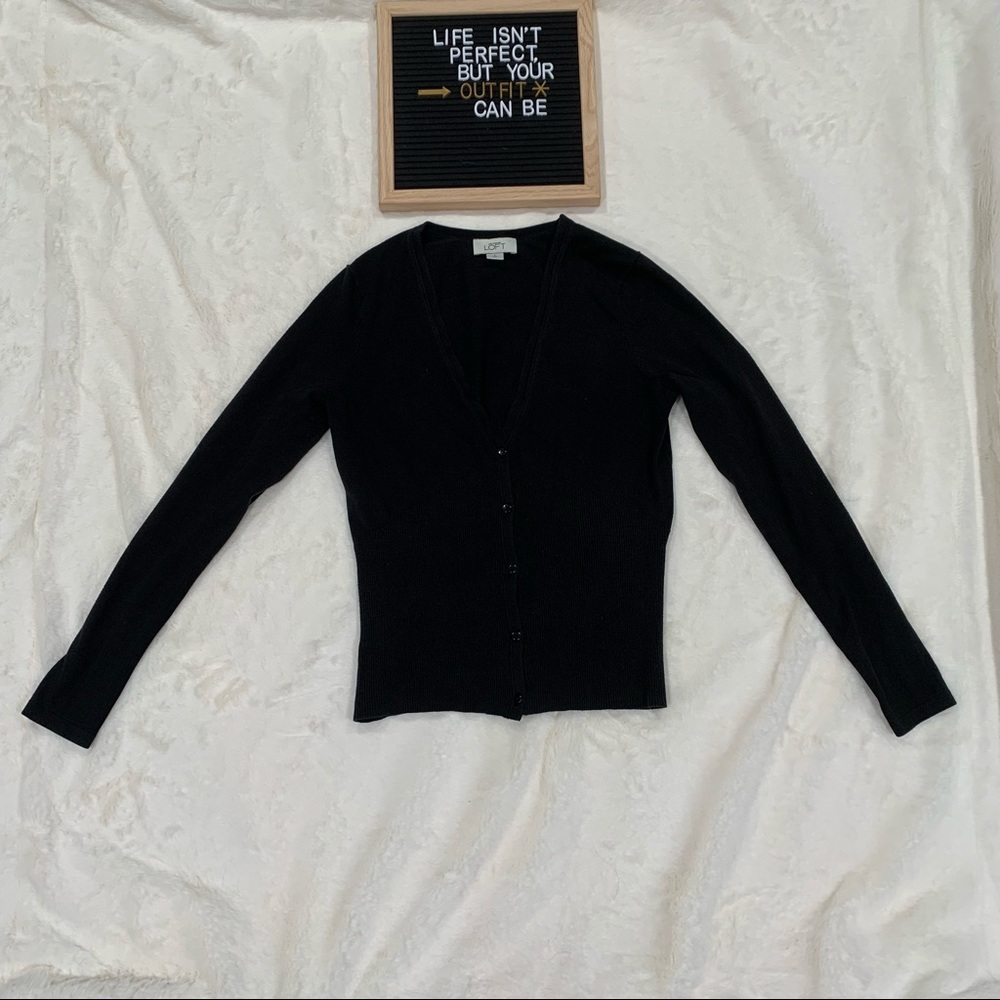 ☀️ CLEARANCE: Loft Black Button Down Cardigan